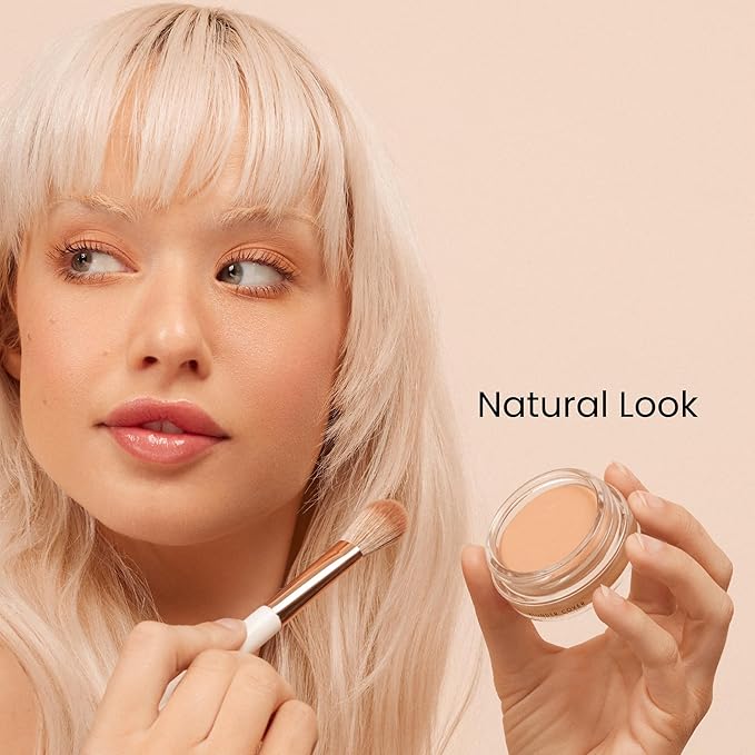 Monika Blunder Beauty - Blunder Cover Foundation Concealer - Shade: 3.5 - Drei.5 - Light/Medium, Neutral with Subtle Pink Undertones - Clean Beauty, All-In-One, Cruelty-Free - 0.62 oz-BrightBean Baby