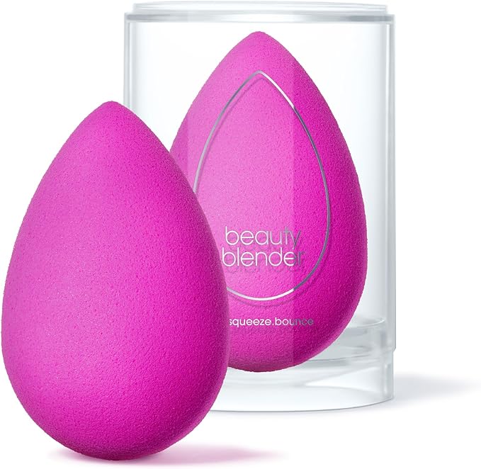Beautyblender® | Electric Violet Beauty Blender Makeup Sponge, Super-Soft Foam Easily Blends Foundations, Powders & Creams, Made in USA, Reusable, Washable, Streak Free Application, Vegan-BrightBean Baby