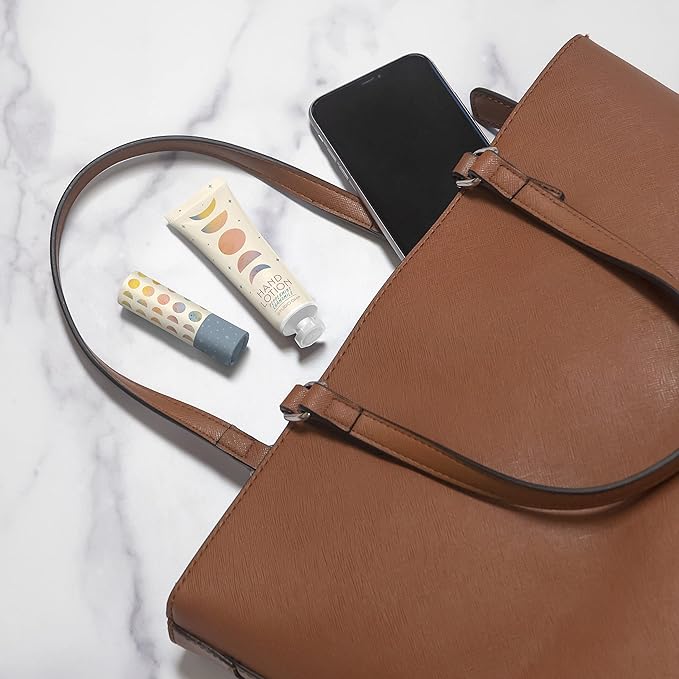 Studio Oh! Lip Balm & Hand Lotion Set - Travel-Size Toiletries, 2-Piece Gift Set - Moisturizing, Portable - Moon Phases-BrightBean Baby