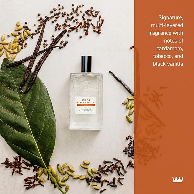 Cremo Cologne for Men - Spice & Black Vanilla Mens Cologne Spray - An Explosion of Vibrant Spices, Dark Woods and Black Vanilla, Fragrances For Men, 3.4 Fl Oz-BrightBean Baby