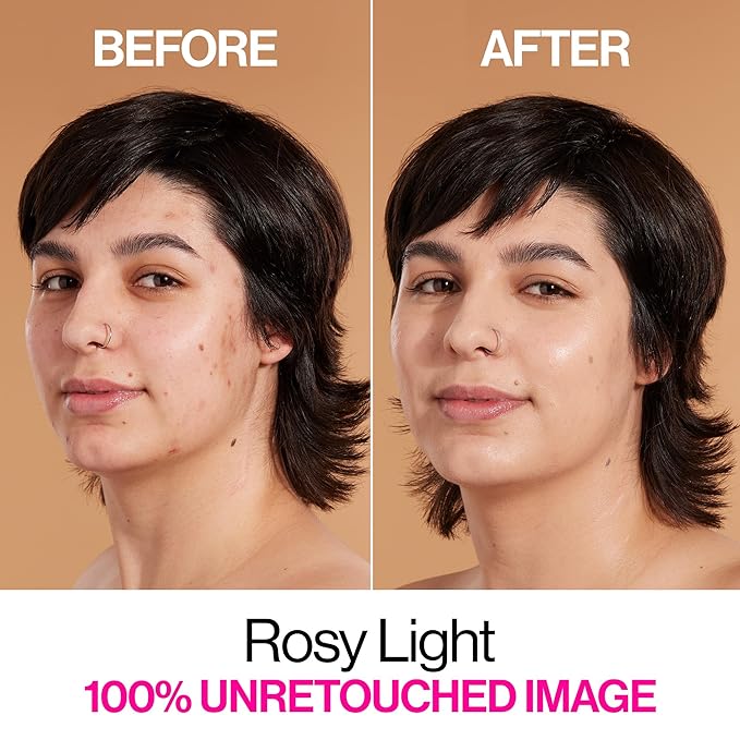 wet n wild Bare Focus Skin Tint, 5% Niacinamide Enriched, Buildable Sheer Lightweight Coverage, Natural Radiant Finish, Hyaluronic & Vitamin Hydration Boost, Cruelty-Free & Vegan - Rosy Light-BrightBean Baby