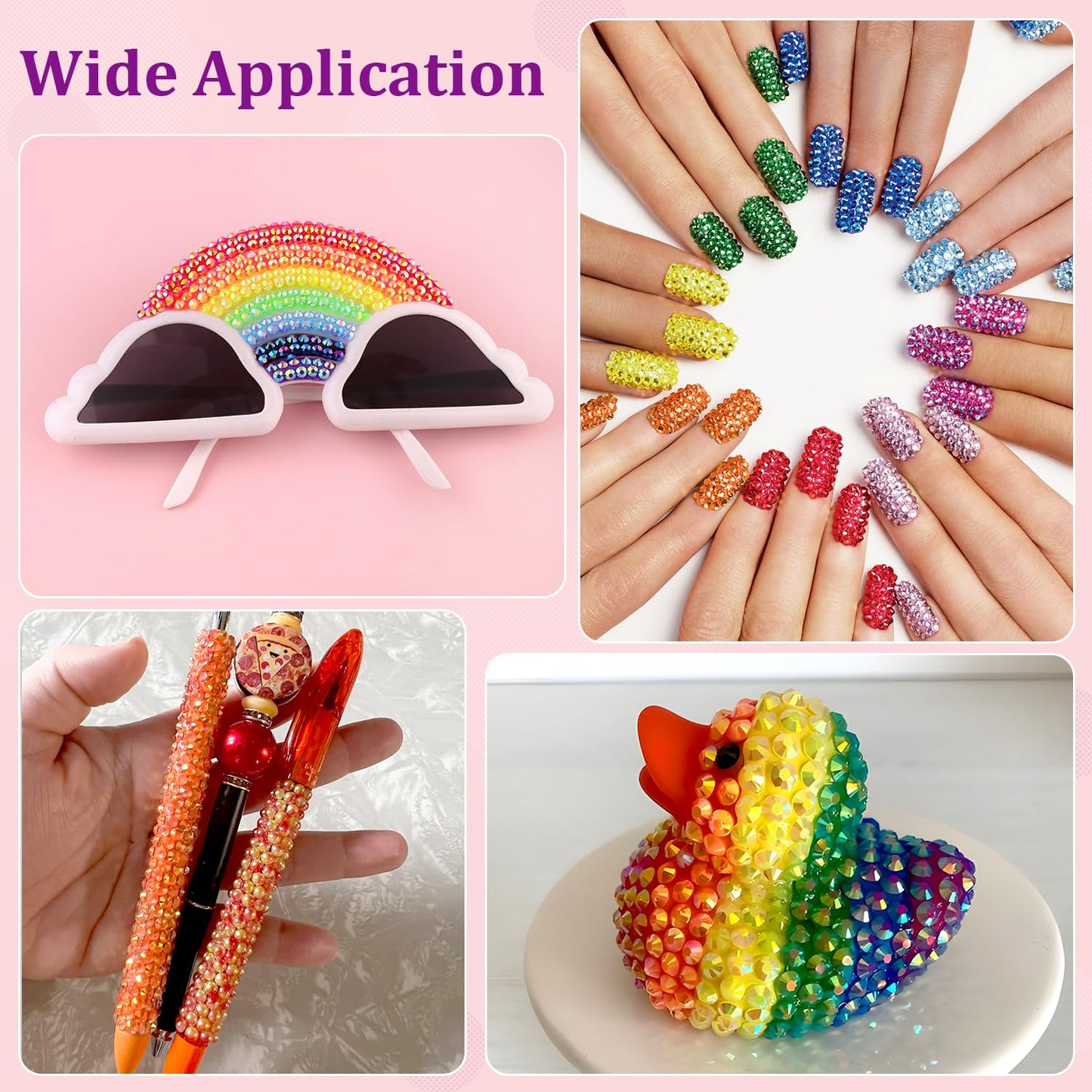 25000Pcs Resin Rhinestones with Tweezers for Crafting, Orange AB 2-6mm Mixed Sizes Bedazzling Crystal with 3Pcs 10ml B7000 Jewelry Glue for DIY Crafts Clothing Tumblers Shoes Fabric Nail Art-BrightBean Baby