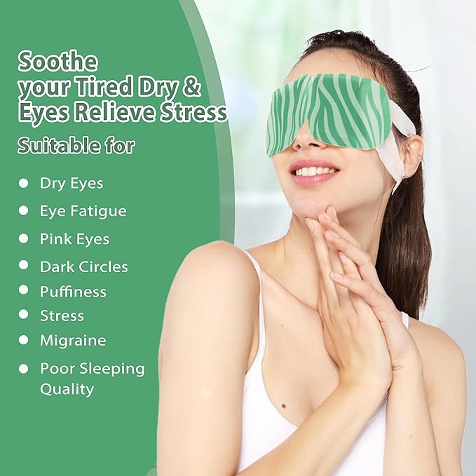 45 Packs Steam Eye Mask Self Heating Moist Eye Compress Disposable SPA Warm Eye Mask for Dry Eyes, Eye Fatigue, Stress Relief, Soothing Headache Travel Trouble Sleeping (Unscented)-BrightBean Baby