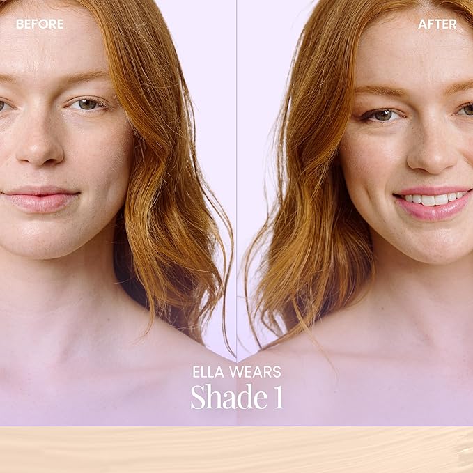 Naked Sundays BeautyScreen™ SPF 50 Mineral Peptide Foundation Tint – 2-in-1 Skin Tint & Mineral Sunscreen | Radiant, Buildable Coverage, Acne-Safe, Infused with Peptides (1 Fair Neutral, 1.01 oz)-BrightBean Baby