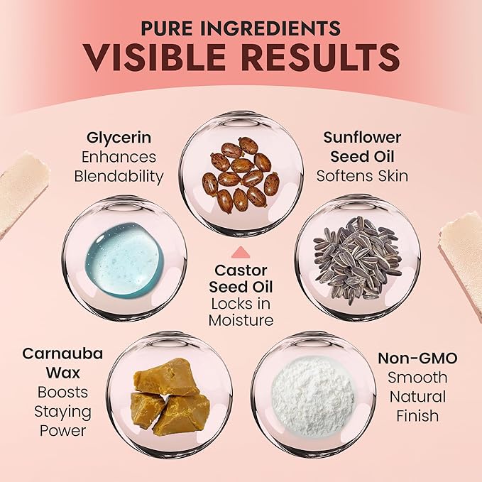 Organic Blush Tube, Chardonnay - 100% Natural Vegan Cream Blush Sticks, Multi-Use Bronzer, & Highlighter for Lips, Cheeks & Eyes, Buildable Shimmer, Gluten-Free, Paraben-Free, Made in USA-BrightBean Baby