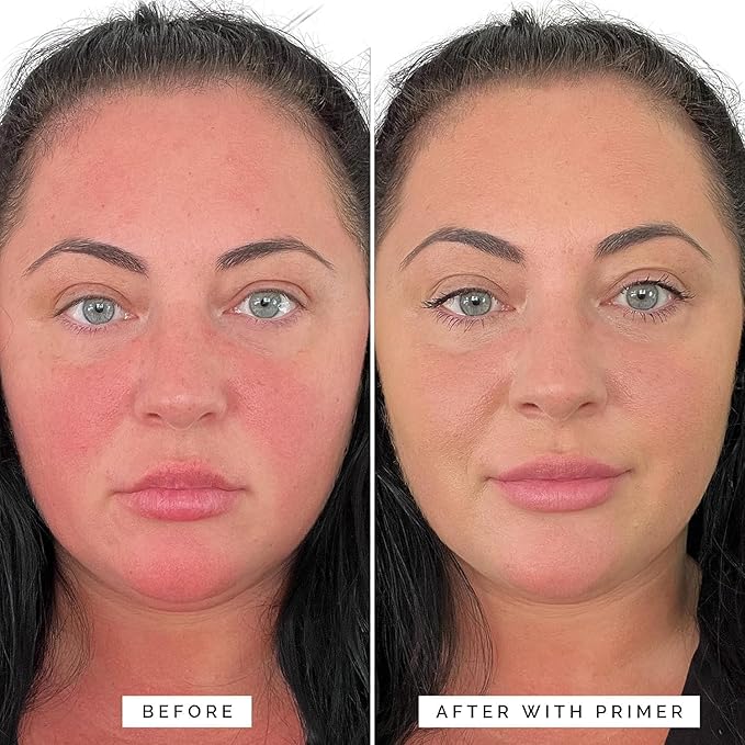 Elizabeth Mott Thank Me Later Color Correcting Face Primer - Niacinamide and Cica Soothes and Neutralizes Uneven Skin Tone and Facial Redness - Grips Makeup for Long-Lasting Wear - Cruelty-Free, 30g-BrightBean Baby