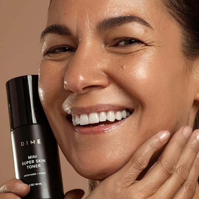 DIME Beauty Mini Super Skin Toner, Alcohol-Free Witch Hazel Toner, Travel-Size Toner with Cucumber Extract, 2 oz / 60 ml-BrightBean Baby