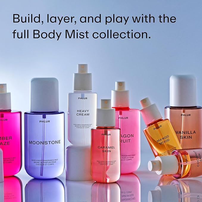 PHLUR Amber Haze Body Mist - Hair & Body Mist Fragrance - Amber, Jasmine, Saffron & Vanilla Body Spray (8 Fl Oz)-BrightBean Baby