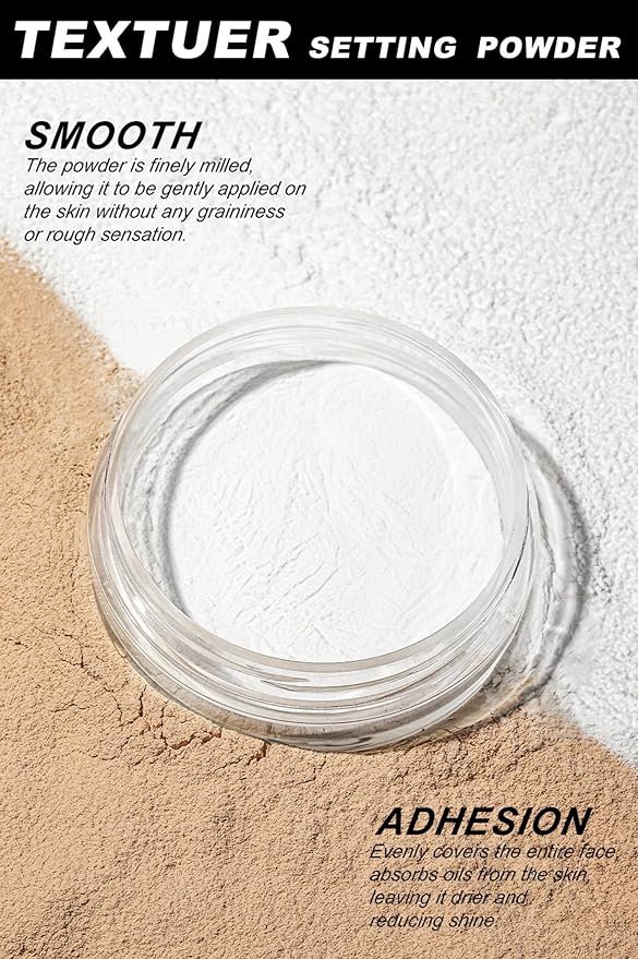 MAEPEOR Matte Setting Loose Powder 8 Colors Smooth and Lightweight Face Powder for Brightening and Setting Makeup with Face Puff (01 Desert)-BrightBean Baby