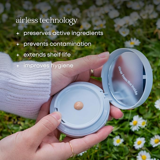 Natural Glow Foundation - Light to Medium Coverage Cushion Foundation Makeup with Hyaluronic Acid & Tea Tree Extract - Vegan & Cruelty-Free Cream Foundation - K Beauty - 15g/0.52oz - Praline-BrightBean Baby