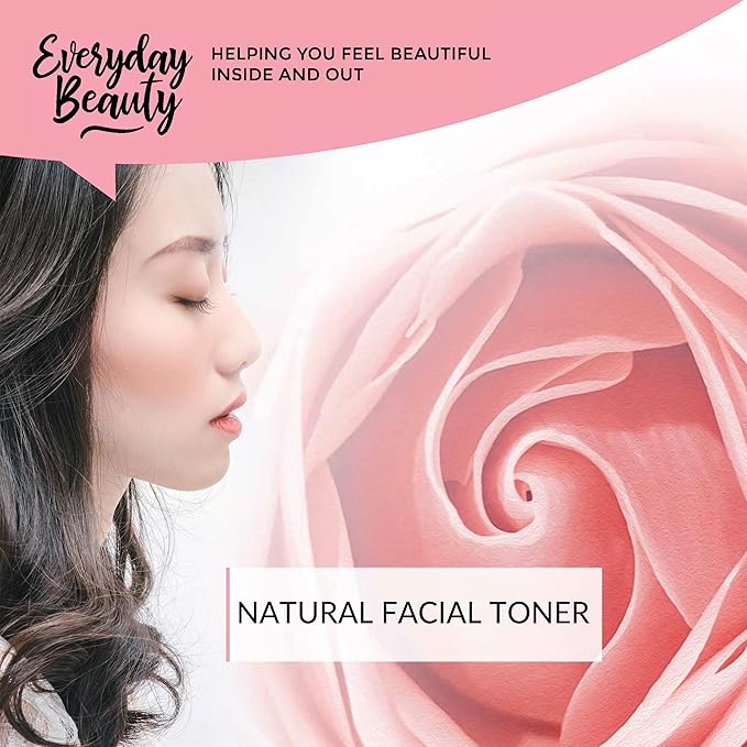 Rose Water Facial Toner - 16oz Bulk Alcohol-Free Vegan All Natural Refreshing for Face and Hair - Uplifts, Calming & Soothing for All Skin Types-BrightBean Baby