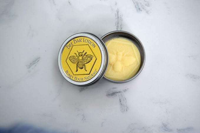 Bee Bar Honey House Naturals Duo – Vanilla - Small 6 Ounce and Large 2 Ounce– All Natural Ultra Moisturizing Lotion Bar Infused with Essential Oils and Butters – Made in USA-BrightBean Baby