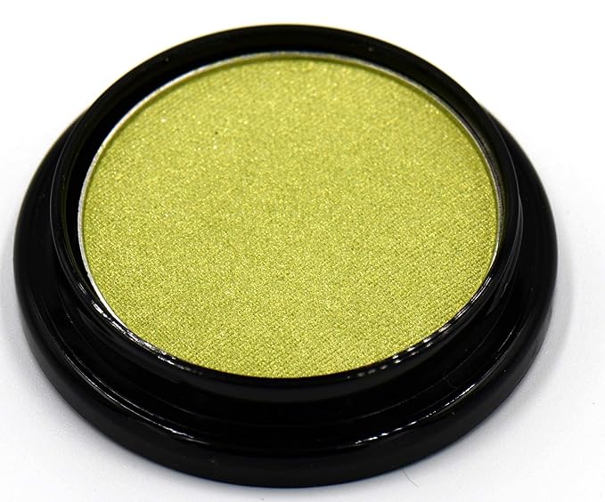 Chartreuse Bright Neon Yellow Green Shimmer Pressed Powder Single Vegan Eyeshadow; Talc, Paraben & Cruelty Free