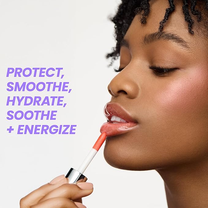 Wonderskin Lip Oil Rehab Serum - Tinted Lip Oil for Women, Hydrating, Moisturizing, and Non-Sticky Bright Red Tint Serum for Dry Lips (Flirt)-BrightBean Baby