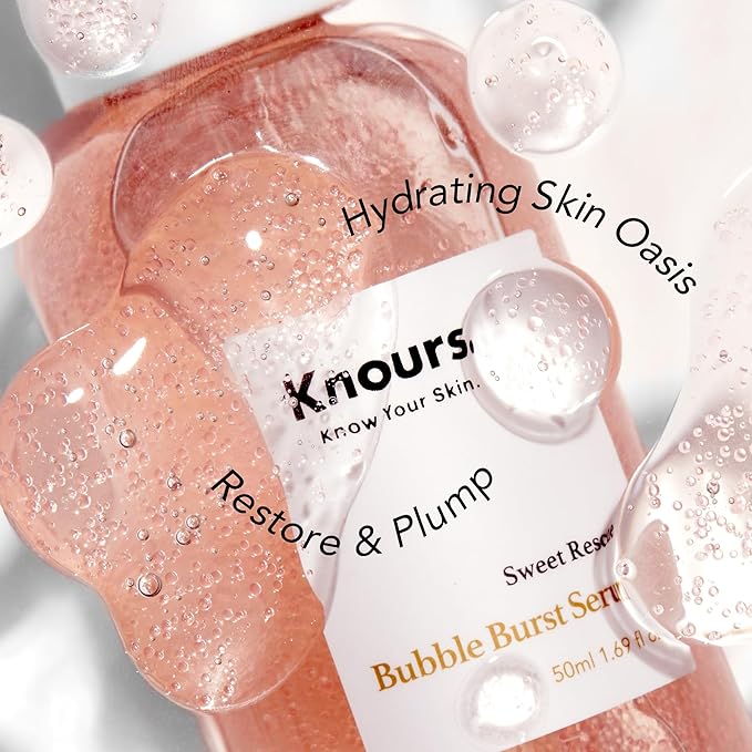Knours. Balancing 5xHA+Gromwell Root oil Bubble Burst Serum w/ 59% Rose Water Niacinamide, Retinal Hydrating Healthy Serum for Improved Tone & Texture EWG Verified Clean Beauty 50ml/1.69fl. oz.-BrightBean Baby