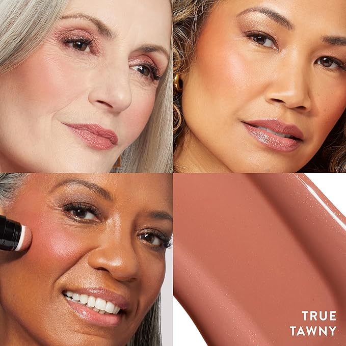 LAURA GELLER NEW YORK Serum Blush Tint, Lightweight Liquid Blush for Cheeks, Weightless Watercolor Sheer Finish, True Tawny-BrightBean Baby