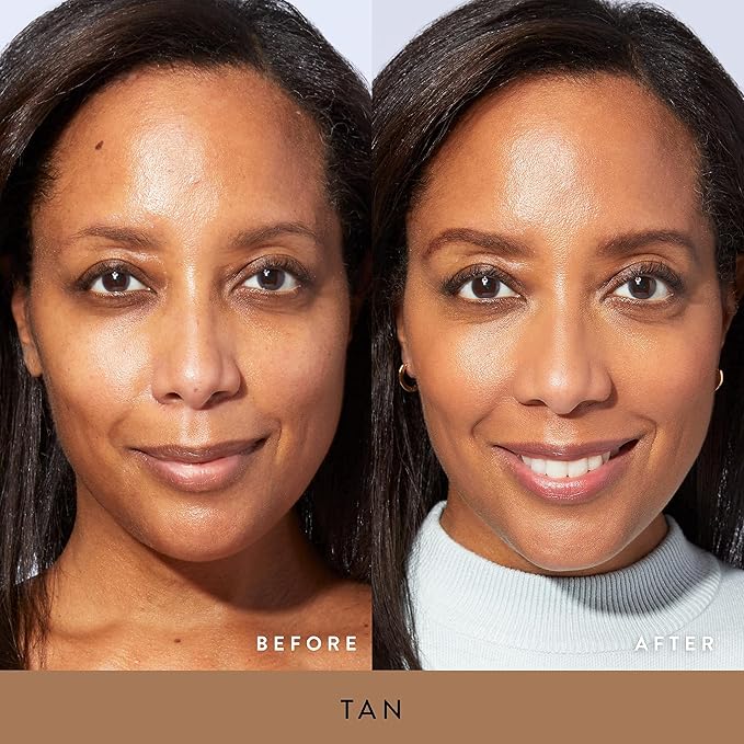 LAURA GELLER NEW YORK Baked Balance-n-Brighten Foundation with Kabuki Brush Makeup Set, Tan-BrightBean Baby