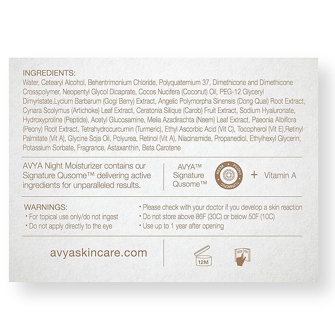 AVYA Night Moisturizer (1.7oz) - Advanced Ayurvedic Skincare/Retinol Cream with Antioxidants/Reduces Fine Lines and Wrinkles-BrightBean Baby