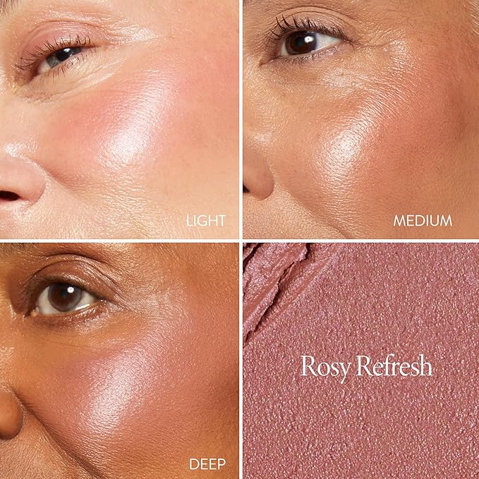 LAURA GELLER NEW YORK The Wonder Balm Complexion Enhancer - Hydrating Weightless Subtle Hint of Color + Glow for Mature Skin - Vegan Squalane - Apply to Cheeks & Lips (03 Rosy Refresh)-BrightBean Baby