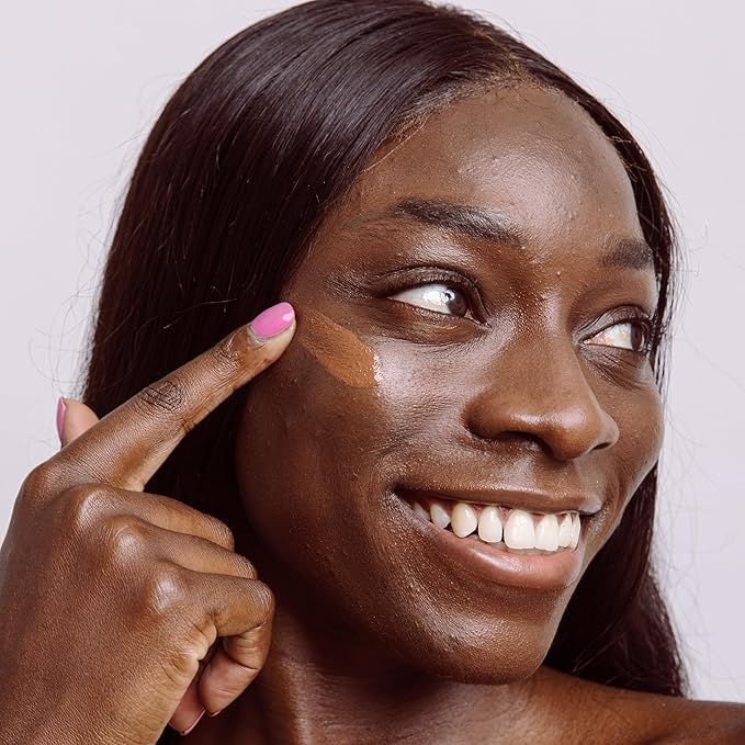 Naked Sundays BeautyScreen™ SPF 50 Mineral Peptide Foundation Tint – 2-in-1 Skin Tint & Mineral Sunscreen | Radiant, Buildable Coverage, Acne-Safe, Infused with Peptides (10 Deep Neutral, 1.01 oz)-BrightBean Baby