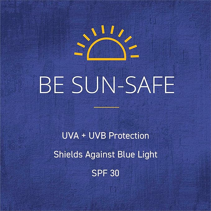 Brush On Block Sun Shine Protective Lip Oil SPF 30, Mineral Protection from UVA/UVB & Blue Light, Hydrating, Cruelty-Free, Gluten-Free, & Vegan, Fig-BrightBean Baby