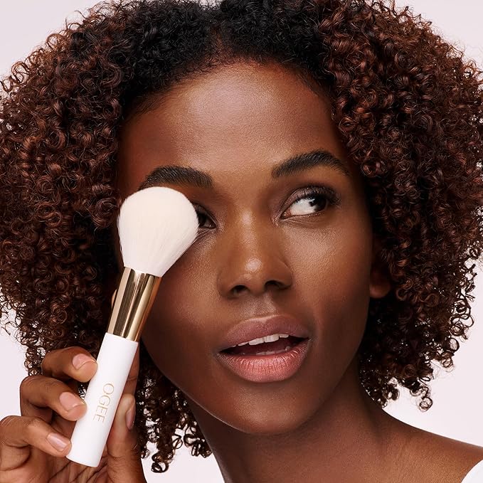 Ogee Powder Brush - Professional Quality Makeup Brush - Ultra-Soft Powder Setting Brush with Vegan Fibers for Flawless Application-BrightBean Baby