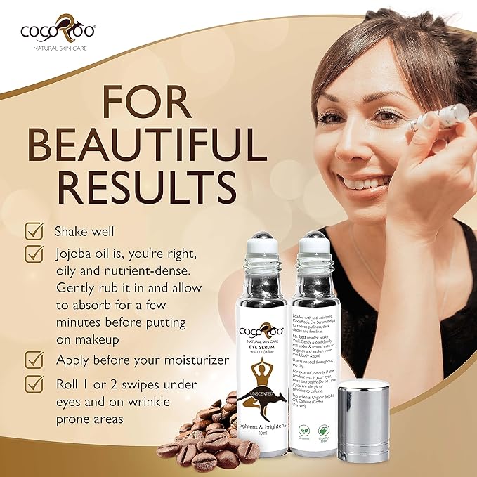 Caffeinated Eye Serum, Nutrient-Dense, 100% Pure, Natural & Vegan (Unscented)-BrightBean Baby