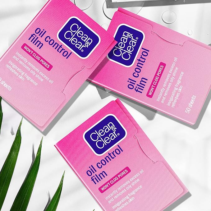 Oil Control Film Replacment for Clean & Clear Oil-absorbing Sheets,3 Pack (Grapefruit Fragrance) Oil Blotting Sheets For Face,Makeup Friendly High-performance Handy Face Blotting Paper for Oily Skin-BrightBean Baby