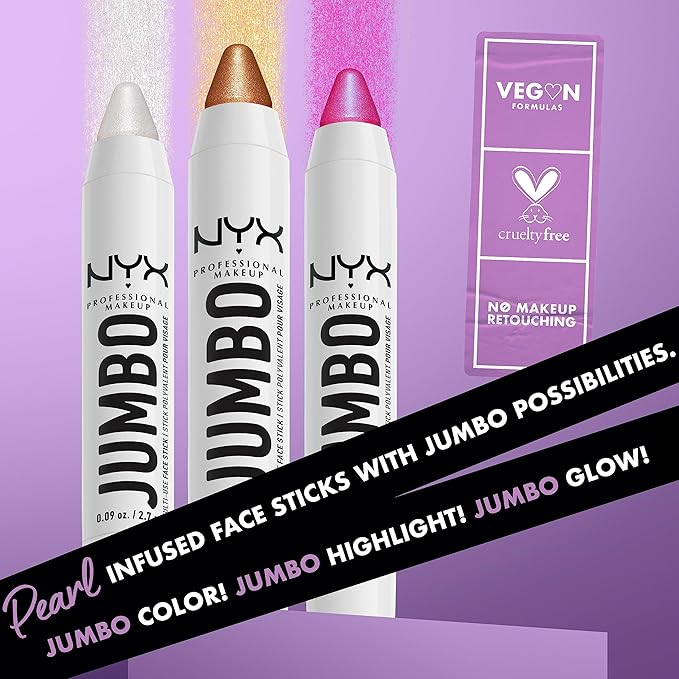 NYX PROFESSIONAL MAKEUP, Jumbo Multi-Use Face Highlighter Stick - Apple Pie-BrightBean Baby