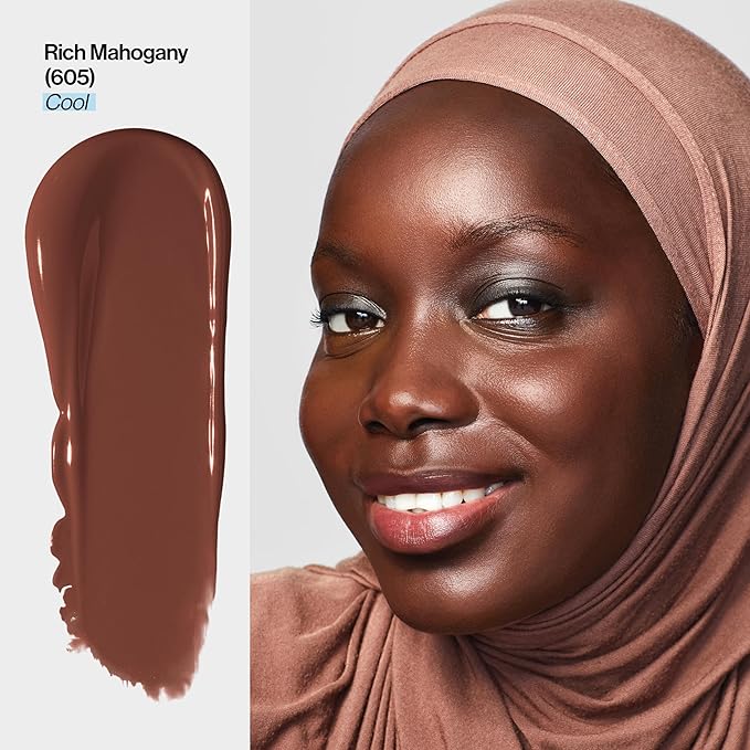 Revlon Illuminance Tinted Serum, Triple Hyaluronic Acid, Evens Out Skin Tone Over Time and Hydrates All Day, SPF 15, 605 Rich Mahogany, 0.94 fl oz.-BrightBean Baby