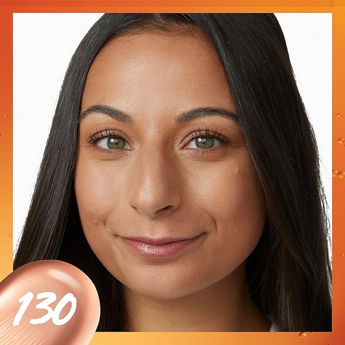 Maybelline Super Stay Up to 24HR Skin Tint, Radiant Light-to-Medium Coverage Foundation, Makeup Infused With Vitamin C, 130, 1 Count-BrightBean Baby