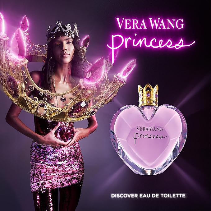 Vera Wang Princess Eau de Toilette 3.4 fl oz (Pack of 1), Notes of Apple, Quava, and Vanilla, Women's Fragrance, Long Lasting, Everyday Fragrance, Travel Size-BrightBean Baby