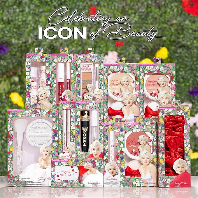 wet n wild Marilyn Monroe Collection PR Box - Makeup Set with Versatile Brushes, Buildable & Blendable Palettes, Vibrant Colors, & Lip Glosses for Unique Looks, Cruelty-Free & Vegan-BrightBean Baby