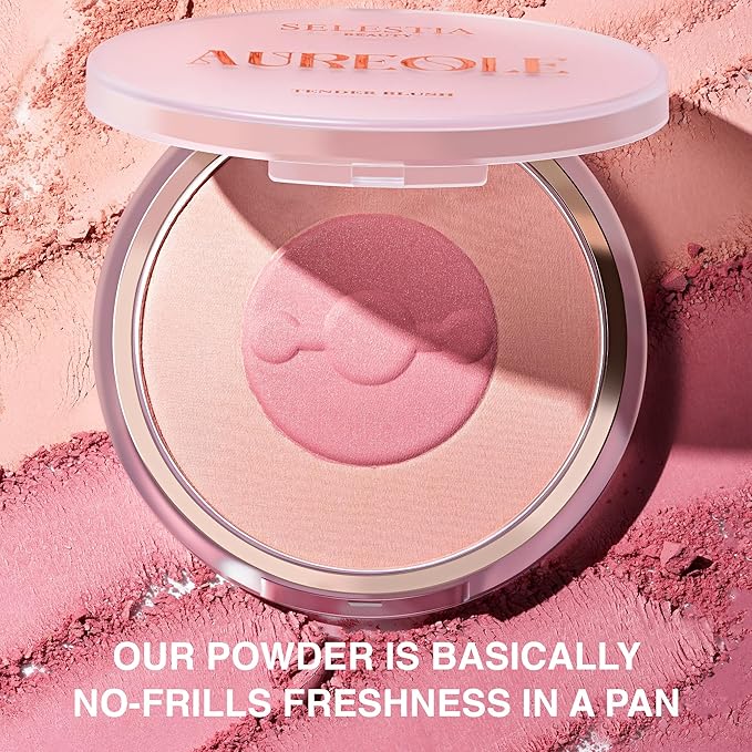 Blush Duo Aureole - High Pigmented Pink Blush for Cheeks - Blush Powder with Matte Finish - Easy-to-Blend Texture - Mix or Use Separately, 0.53 Oz-BrightBean Baby