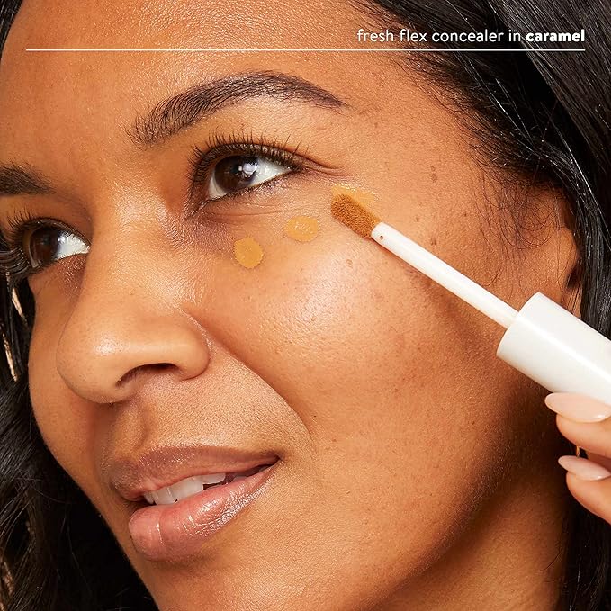 Honest Beauty Fresh Flex Concealer with Niacinamide + Vitamin E + Hyaluronic Acid | Vegan + Cruelty free | Caramel, 0.17 fl oz-BrightBean Baby