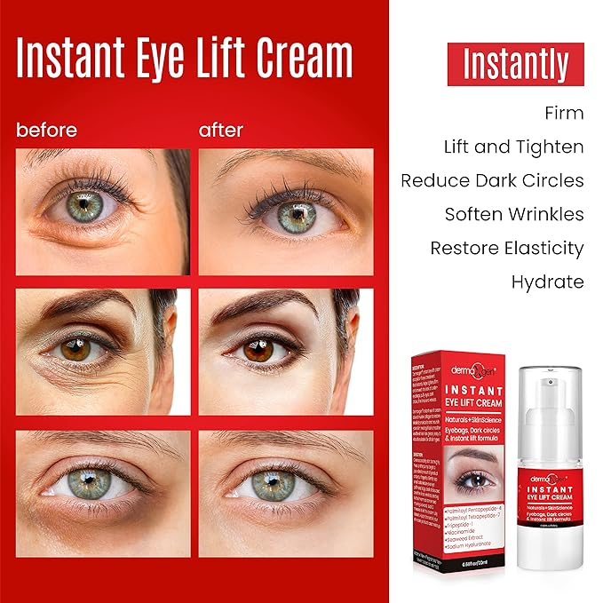Rapid Reduction Eye Cream - Eye Cream Anti Aging Treatment for Dark Circles - Instant Under Eye Cream - Advanced Peptide Skin Tightening Formula - Instantly Removes Puffiness Wrinkles 20ml-BrightBean Baby