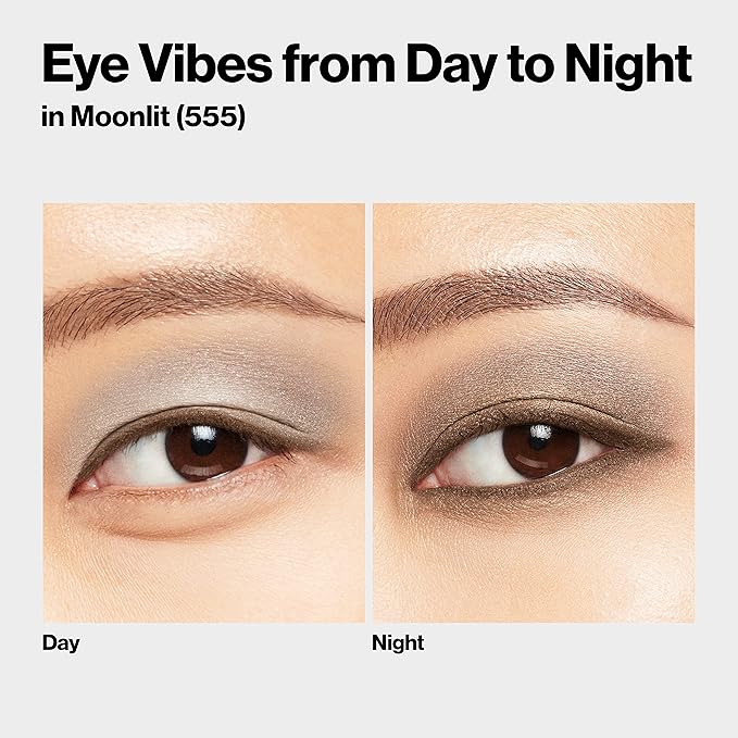 Revlon Eyeshadow Palette by Revlon, ColorStay Day to Night Up to 24 Hour Eye Makeup, Velvety Pigmented Blendable Matte & Shimmer Finishes, 555 Moonlit, 0.16 Oz, 555 Moonlit, 0.16 oz
