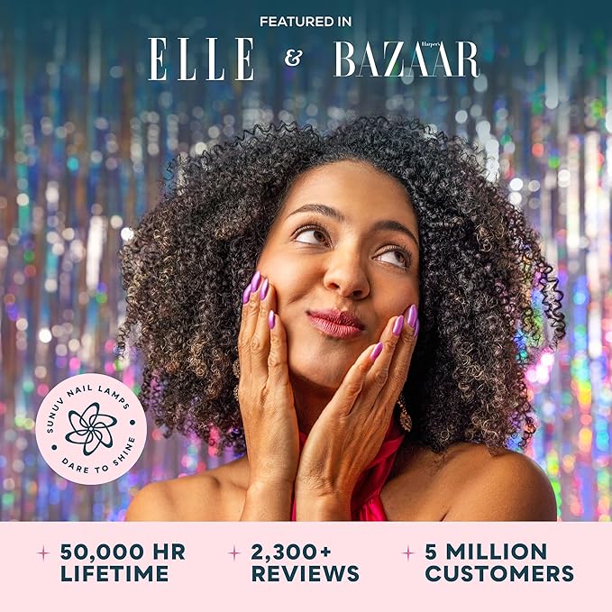 SUNUV UV LED Nail Lamp, UV Light for Nails Compatible with All Gel Polish, 36 LEDs with 4 Timer Settings, LCD Display for Home Salon SUN4 Black-BrightBean Baby