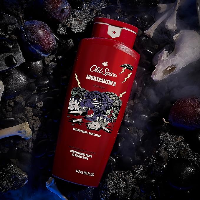 Old Spice Body Wash for Men, NightPanther, 24/7 Shower Freshness, 24 fl oz (Pack of 4)-BrightBean Baby
