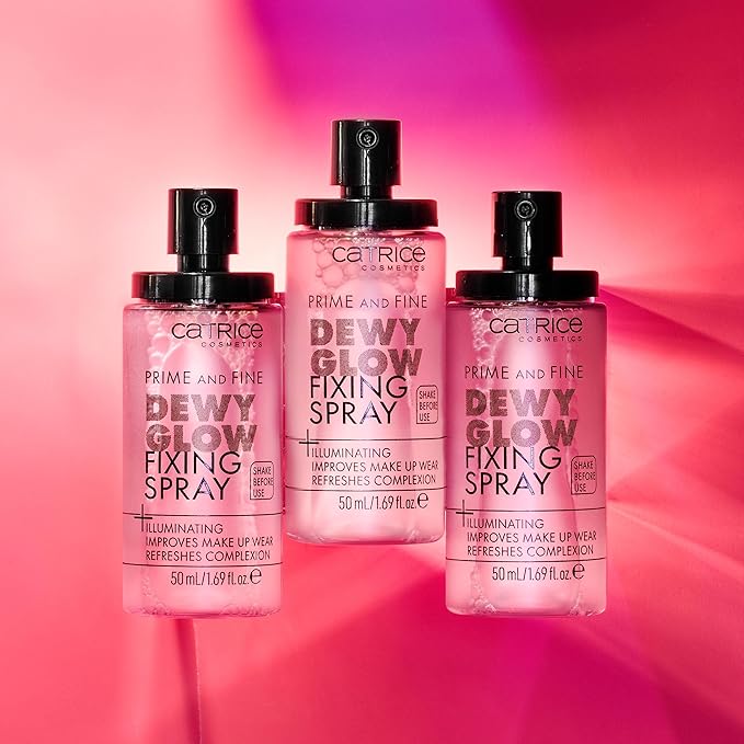 Catrice | Prime & Fine Illuminating Dewy Glow Spray | Transparent and Fast Drying Fixing Spray| Paraben Free & Vegan | Cruelty Free (Pack of 1)-BrightBean Baby