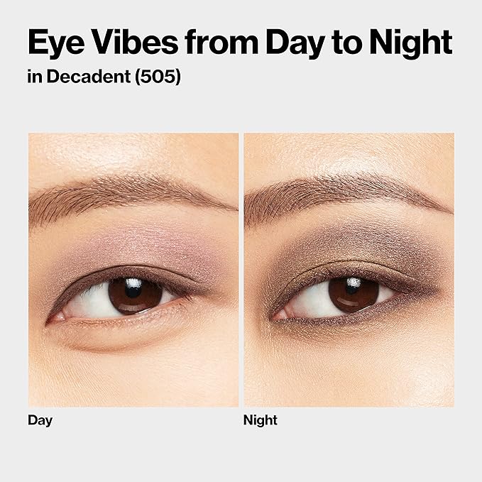 Revlon ColorStay Day to Night Eyeshadow Quad, Longwear Shadow Palette with Transitional Shades and Buttery Soft Feel, Crease & Smudge Proof, 505 Decadent, 0.16 Oz
