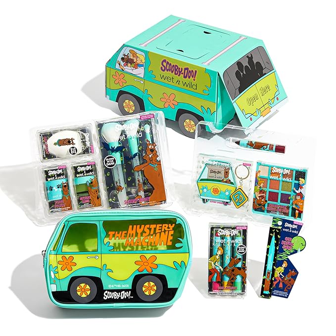 wet n wild Scooby Doo Limited Edition PR Box - Makeup Set with Versatile Brushes, Buildable & Blendable Palettes, Vibrant Colors, & Lip Glosses for Unique Looks, Cruelty-Free & Vegan-BrightBean Baby