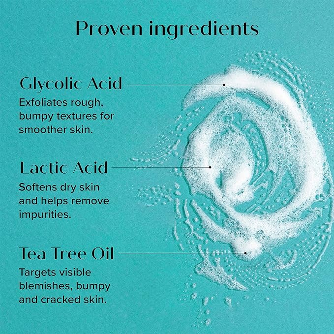 Medix 20% Glycolic Acid Booster + Exfoliating Body Wash Cleanser Skin Care 2PC Set | AHA Exfoliant Body Wash + Body Serum Both Refine + Soften Dead Dry Skin, Bumps, Wrinkles, & Fine Lines, Bundle-BrightBean Baby