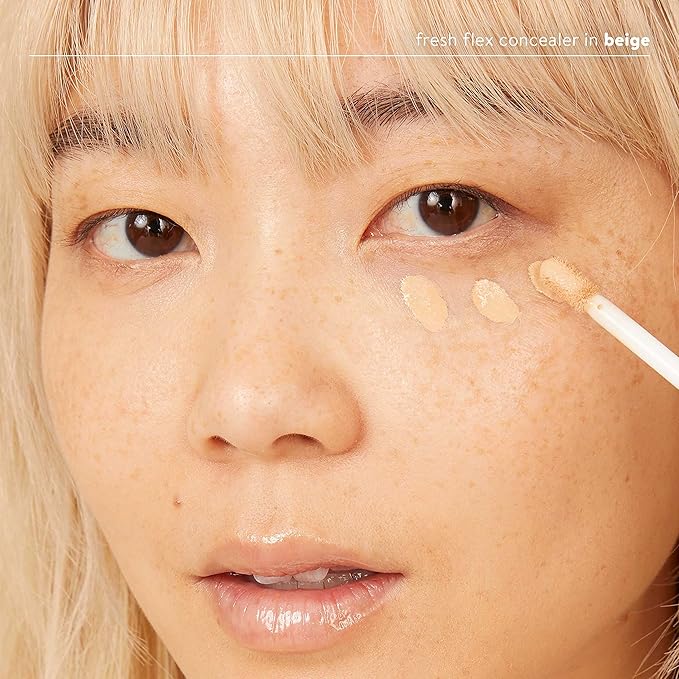 Honest Beauty Fresh Flex Concealer with Niacinamide + Vitamin E + Hyaluronic Acid | Vegan + Cruelty free | Beige, 0.17 fl oz-BrightBean Baby