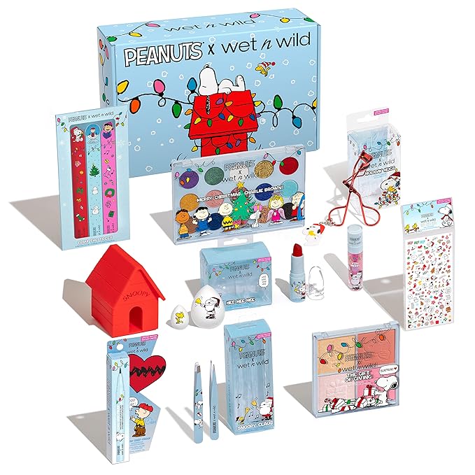 wet n wild Peanut Collection PR Box - Makeup Set with Versatile Brushes, Vibrant Buildable & Blendable Palettes, & Lip Glosses for Unique Looks, Cruelty-Free & Vegan-BrightBean Baby
