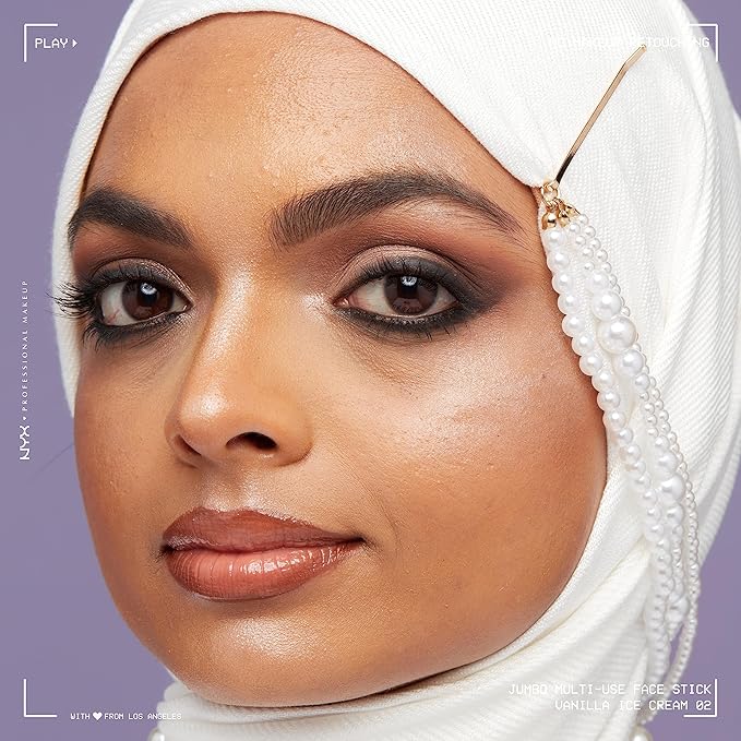 NYX PROFESSIONAL MAKEUP, Jumbo Multi-Use Face Highlighter Stick - Vanilla Ice Cream-BrightBean Baby