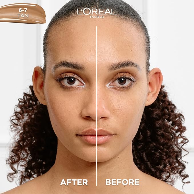 L'Oreal Paris True Match Nude Hyaluronic Tinted Serum Foundation with 1% Hyaluronic acid, Tan 6-7, 1 fl. oz.-BrightBean Baby