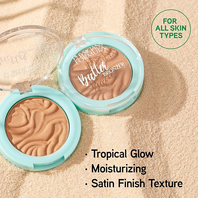 Physicians Formula Mini Murumuru Butter Bronzer,Moisturizing,Nourishing Murumuru Butter Blend for Silky All-Day Luminous Glow,Dermatologist Tested, Hypoallergenic,Vegan & Cruelty-Free -Bronzer Mini-BrightBean Baby
