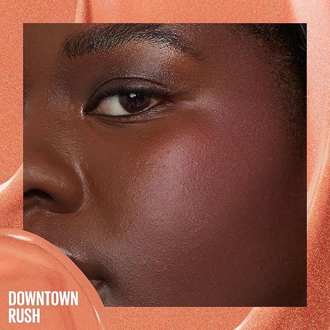 Maybelline Sunkisser Multi-Use Liquid Blush and Bronzer, Blendable, Longwear, Glowy Make Up, Downtown Rush, 1 Count-BrightBean Baby