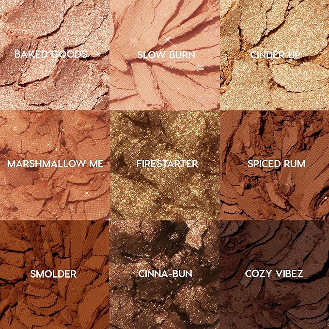 ColourPop Eyeshadow Palette - Eye Makeup Palette with Matte, Metallic, Matte Sparkle & Glitter Finishes - High-Pigment Eye Makeup with a Long-Wearing Formula - Feelin' Toasty (0.3 oz)-BrightBean Baby